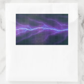 Lila Blitze Rechteckiger Aufkleber (Tasche)