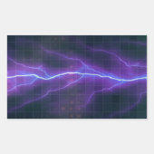Lila Blitze Rechteckiger Aufkleber (Vorderseite)