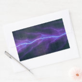 Lila Blitze Rechteckiger Aufkleber (Umschlag)