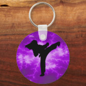 Lila Blitzgerät für Kampfkunst Schlüsselanhänger (Vorderseite)