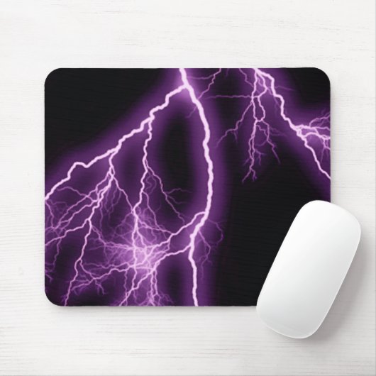 Lila Blitzillustration Mousepad (Mit Mouse)