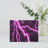 Lila Blitzkarte Postkarte (Stehend Vorderseite)