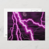 Lila Blitzkarte Postkarte (Vorne/Hinten)