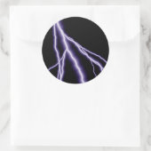 Lila Blitzschlag Runder Aufkleber (Tasche)