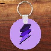 Lila Blitzschlag Schlüsselanhänger (Vorderseite)