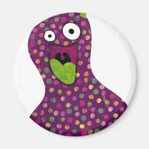 Lila Blob-Monster-Magnet Magnet