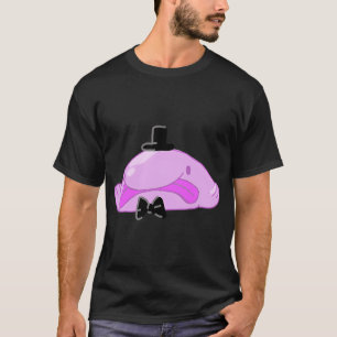 Lila Blobfish mit schwarzem Zylinder und Krawatte T-Shirt
