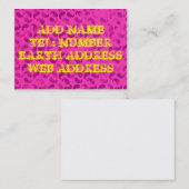 Lila Blobs auf rosa Visitenkarte (Vorne/Hinten)