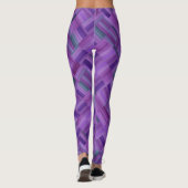 Lila Blockdesign Leggings (Rückseite)