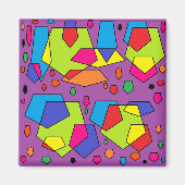 lila Blöcke Magnet (Vorne)