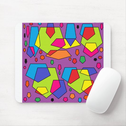 lila Blöcke Mousepad (Mit Mouse)