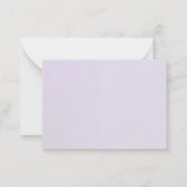 Lila Blomsterkort nach Beerdigung Danke Karten (Rückseite)