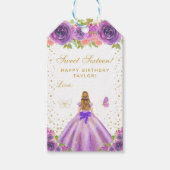 Lila Blonde Hair Princess 16 . Geburtstag Geschenkanhänger (Vorderseite)