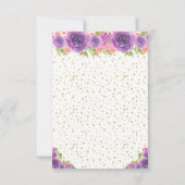 Lila Blonde Hair Princess 16 . Geburtstag RSVP Karte (Rückseite)