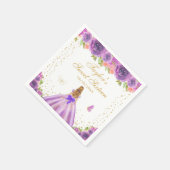 Lila Blonde Hair Princess 16 . Geburtstag Serviette (Ecke)