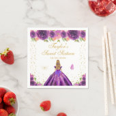 Lila Blonde Hair Princess 16 . Geburtstag Serviette (Beispiel)