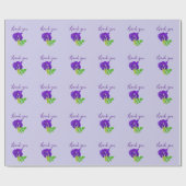 Lila Bloom Floral Geschenkpapier (Flach)