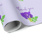 Lila Bloom Floral Geschenkpapier (Rolleneckpunkt)