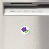 Lila Bloom Floral Geschenkwrap Magnet (In Situ (Geschirrspüler))