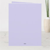 Lila Bloom Floral Karte (Rückseite)