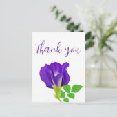 Lila Bloom Floral Postkarte (Stehend Vorderseite)
