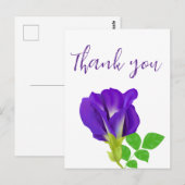 Lila Bloom Floral Postkarte (Vorne/Hinten)