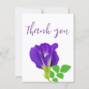Lila Bloom Floral Postkarte