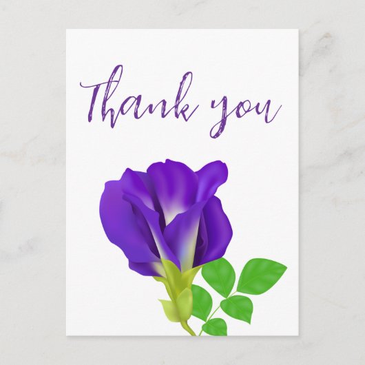 Lila Bloom Floral Postkarte (Vorderseite)
