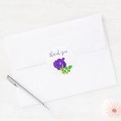 Lila Bloom Floral Runder Aufkleber (Umschlag)