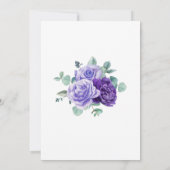 Lila Blooms Eukalyptus Botanische Hochzeit Einladung (Rückseite)