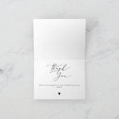 Lila Blooms Moody Calligrafy Wedding Dankeskarte (Innenseite)