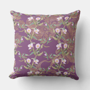 Lila blorale Vintag/ Polka Dot PIllow Kissen