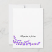 Lila Blossom-Hochzeitseinladung Einladung (Rückseite)