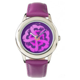 Lila Blossom von Heart Watch Armbanduhr