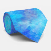 Lila Blue Abstract Design Krawatte (Gerollt)