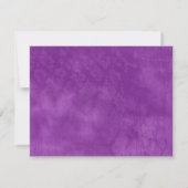 Lila Blue Aquamarin Peacock Wedding RSVP Card Karte (Rückseite)