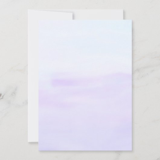 Lila Blue Birthday Bash Einladung (Rückseite)