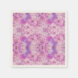 Lila Blue Blume Abstrakt Serviette