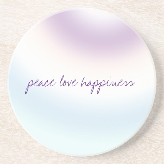 Lila Blue Blush Gefärbte Krawatte Getränkeuntersetzer (Vorne)