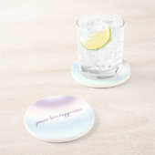 Lila Blue Blush Gefärbte Krawatte Getränkeuntersetzer (Seite)