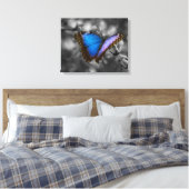 Lila Blue Butterfly Leinwanddruck (Insitu (Schlafzimmer))