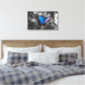 Lila Blue Butterfly Leinwanddruck (Insitu (Schlafzimmer))