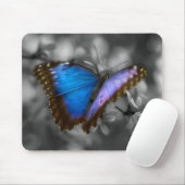 Lila Blue Butterfly Mousepad (Mit Mouse)