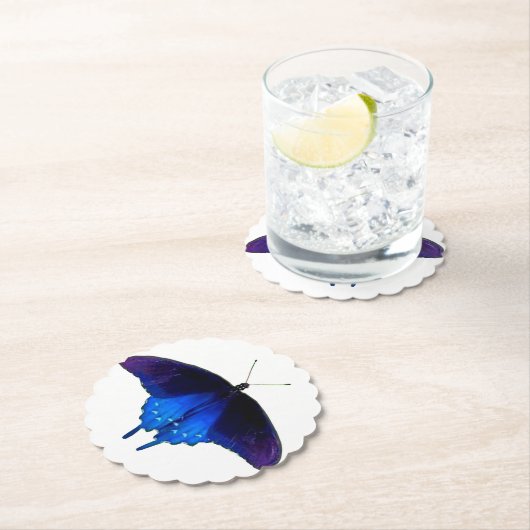 Lila Blue Butterfly-Untersetzer (Set von 6 Jahren) Untersetzer (Vor Ort)