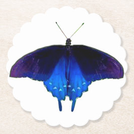 Lila Blue Butterfly-Untersetzer (Set von 6 Jahren) Untersetzer