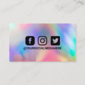 Lila Blue Color Shift Business Card Visitenkarte (Rückseite)