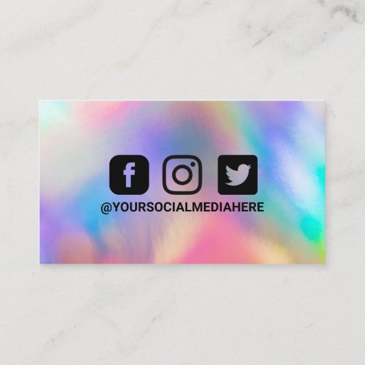 Lila Blue Color Shift Business Card Visitenkarte (Rückseite)