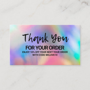 Lila Blue Color Shift Business Card Visitenkarte