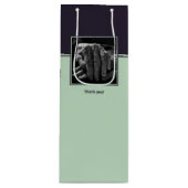 Lila & Blue Custom Image & Logo Vielen Dank Wein Geschenktüte Für Weinflaschen (Vorderseite)