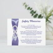 Lila Blue Diamant Unfinity Safety Measures Card Einladung (Stehend Vorderseite)